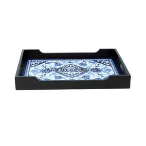 Bandeja de comida y café para servidor de cocina, gran oferta hecha a mano, diseño moderno, forma personalizada, bandeja de comida decorativa para el hogar de madera de bambú - Product Image 1