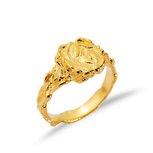 22K <b>Gold</b> Plated Popular Style <b>Vintage</b> Design <b>Ring</b> Wholesale Made in Turkey Handmade 925 Silver Sterling Jewelry for Women - Product Image 3