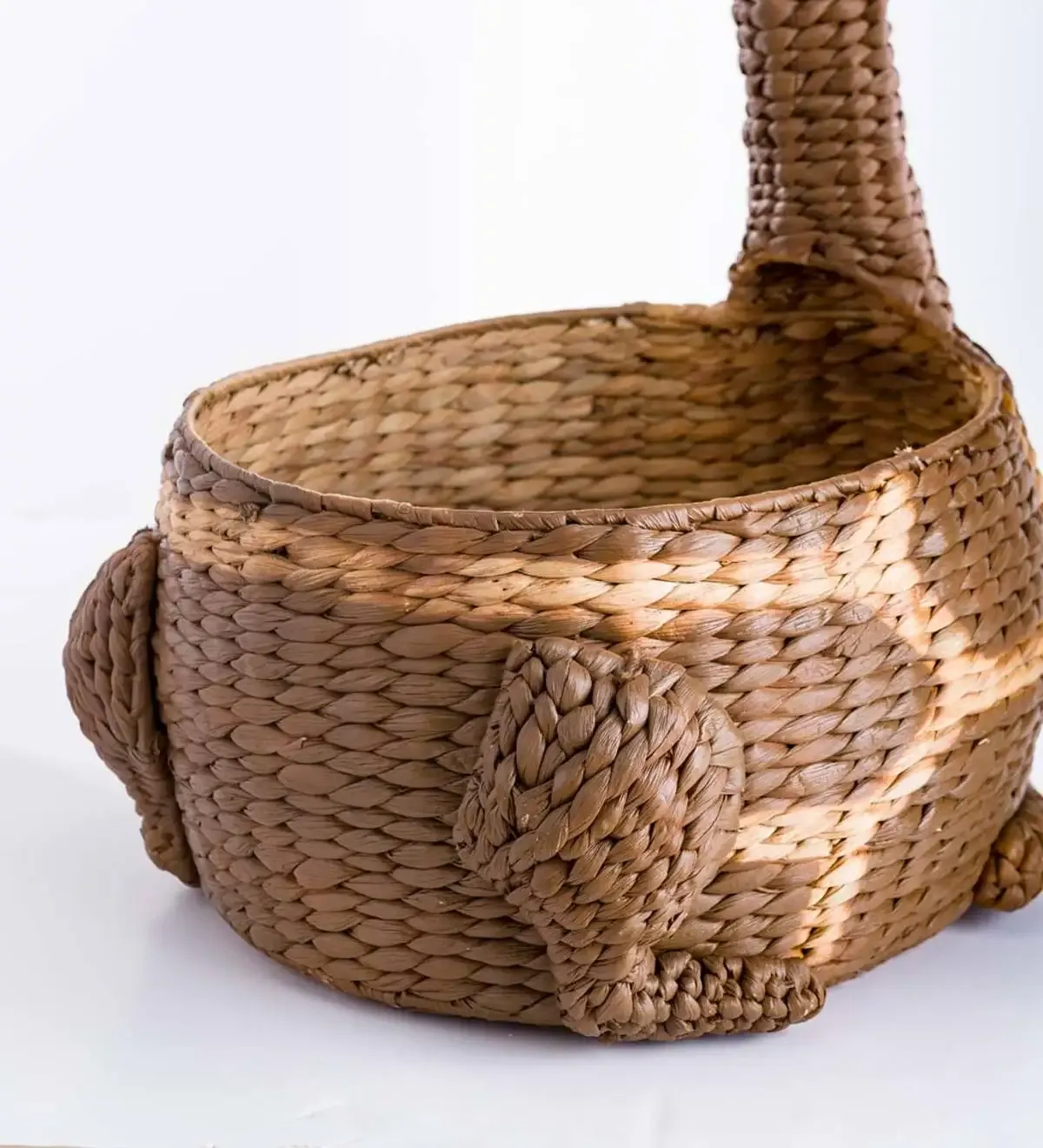Atmosphera Panier Enfant Girafe - Jacinthe D'eau Tressée H79 Cm, Panier De Rangement Décoratif