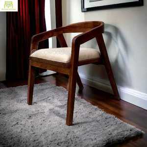 Chaise dinante naturelle en bois solide de style de salon à la maison rétro élégante de meubles pour le restaurant - Product Image 6