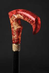 Bâton de marche en résine de bois antidérapant fait à la main avec poignée multi-forme Stong pour la réadaptation des personnes âgées - Product Image 2