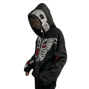 Vente Chaude – Sweat à Capuche Homme Personnalisé pour l'Automne, 100% Coton, Coupe Droite Décontractée, Couleur Unie, Vente en Gros, Personnalisable, Fermeture Éclair Intégrale - Product Image 2