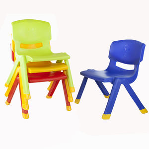 Mobilier scolaire empilable de chaise d'enfants en plastique anti-dérapant coloré pour la garderie préscolaire de maternelle - Product Image 6