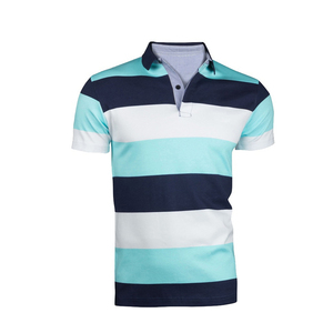 Chemise décontractée à manches courtes pour homme, respirante, style formel, jersey tricoté uni, imprimé personnalisé, polyester/coton - Product Image 4