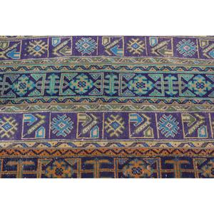 Alfombra Turca Vintage de 2.9x4.9 pies, Alfombra Pequeña, Alfombra de Lana con Diseño Floral Azul Verde - Product Image 5