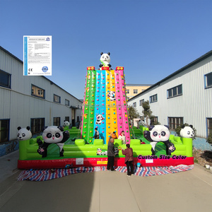 Tour Escalade Gonflable Commercial Thème Panda Mur Escalade pour Parc Attractions Terrain Jeu - Product Image 1