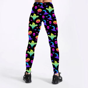 กางเกงเลกกิ้งออกกำลังกายเอวสูงสำหรับผู้หญิงเสื้อผ้าแฟชั่นพิมพ์ลายแมว - Product Image 3