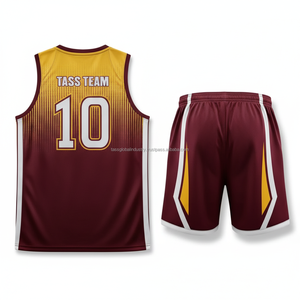 Ensemble de maillots de basket-ball pour hommes en gros, maillots et shorts de basket-ball pas chers pour jeunes, uniformes personnalisés pour femmes, ensembles d'uniformes de basket-ball - Product Image 3