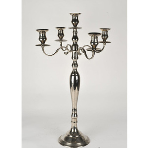 Candelabro de Aluminio Metálico en Oferta, Portavelas de 3 Brazos, Acabado Personalizado para Decoración de Mesas de Boda - Product Image 4