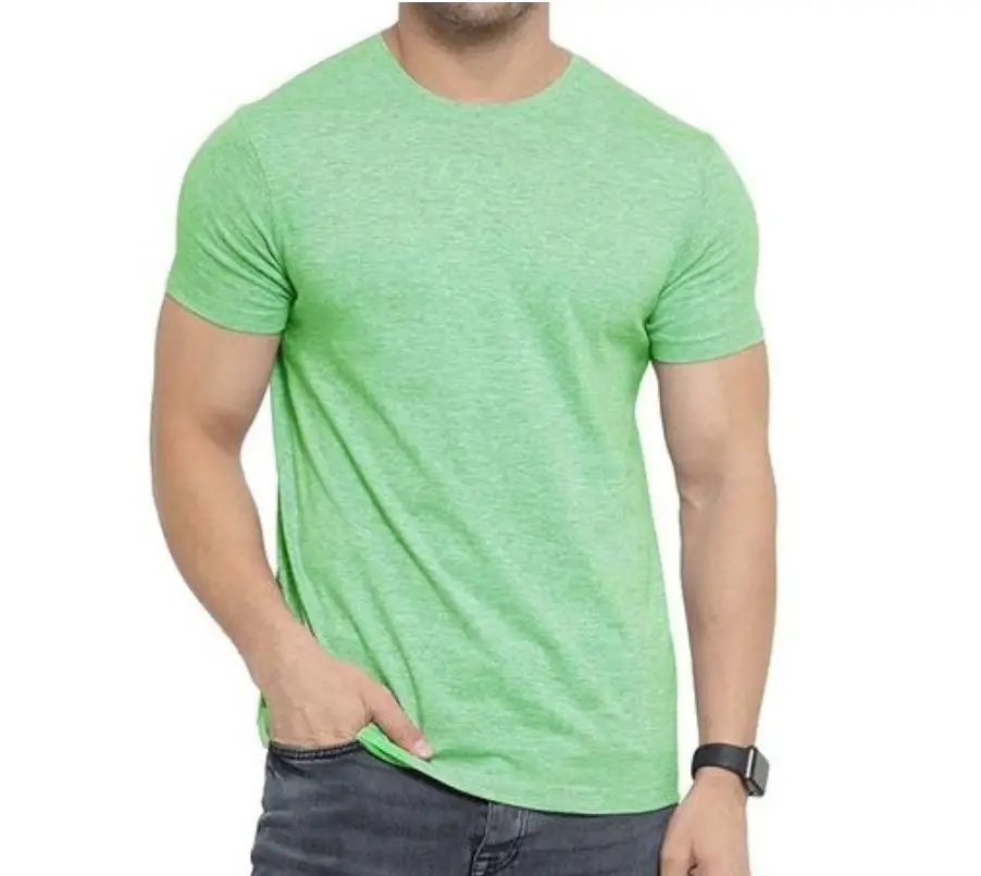 Werbe geschenk 60 Baumwolle 40 Polyester Blank T-Shirts, Sonderdruck Rundhals ausschnitt 60% Baumwolle 40% Polyester T-Shirt