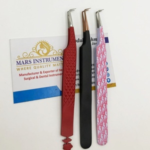 Pinzas de 90 grados Recubrimiento de color Extensiones de pestañas sostenibles Pinzas Productos de material de alta calidad - Product Image 3