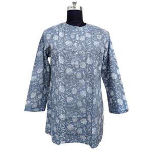 <b>Kurti</b> Short Length Regular and Office wear Digital Printed Pattern Pure Cotton Fabric Fancy <b>Top</b> For Women & Girls Wear - Product Image 6