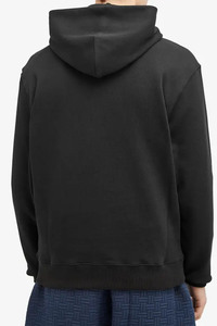 Sweat à capuche noir de luxe pour hommes pull unisexe élégant avec un design minimaliste et petit logo décontracté Streetwear mode hommes à capuche - Product Image 3