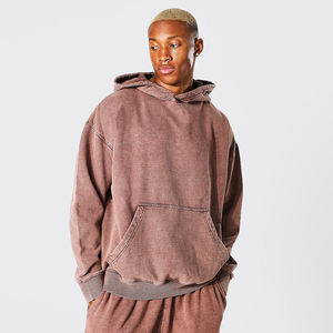 Offre Spéciale nouveauté sweats à capuche délavés à l'acide pour hommes Style Unique respirant dans le meilleur matériau technique teint uni pour l'hiver - Product Image 2