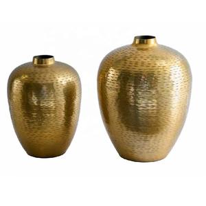 Jarrón martillado dorado real, maceta decorativa artesanal artística, Ideal para bodas, festivales y ocasiones especiales - Product Image 3