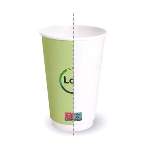 Gobelets en carton kraft à double paroi personnalisés 350cc biodégradables et imperméables - Product Image 2