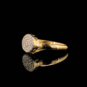 Elegante anillo de dedo de oro rosa de nuevo diseño para mujer, forma plana irregular geométrica, estilo clásico, piedra natural, piedra principal al por mayor - Product Image 2