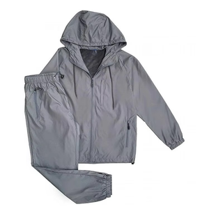 Conjunto Deportivo de Dos Piezas para Hombre, Ligero y Transpirable, Talla Grande, para Invierno, Chaqueta Cortavientos con Capucha y Pantalones, 100% - Product Image 2