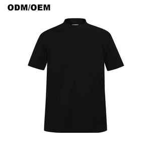 Camisetas de tendencia de moda con logotipo personalizado para hombre en color sólido con cuello redondo y manga corta - Product Image 1