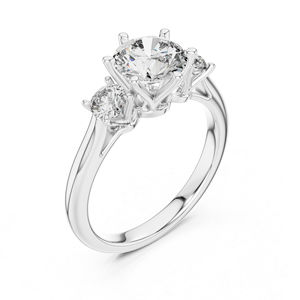 Bague de fiançailles en or rose 14 carats avec diamant rond de 1,81 carat cultivé en laboratoire, certifié IGI, style classique pour femmes |   Nouveau diamant cultivé - Product Image 6