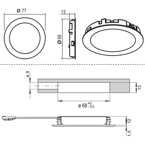 Moonlight Emotion - Luz LED sin Marco de 12 V y 3,6 W, Accesorio para Muebles de Acero Inoxidable - Product Image 3