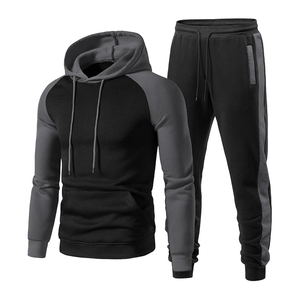 Chándal para hombre, chándal atlético con capucha de 2 piezas, conjuntos de Jogger, conjuntos de traje deportivo informal para correr y trotar - Product Image 1