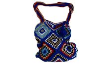 Sacs en crochet marocains faits à la main, dentelle en coton, styles de fleurs artificielles, kits de broderie au point de croix DIY, artisanat textile