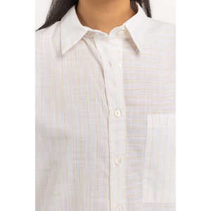 Chemises décontractées en lin pour femmes 100% lin WM-CS-SS25-518 Hauts pour femmes avec broderie de paillettes et dentelle, taille XL, style formel ample - Product Image 4