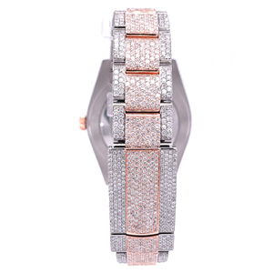 Montre de luxe de haute qualité en acier inoxydable avec quartz et diamants Moissanite VVS - Product Image 6