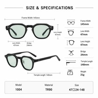 Lunettes de soleil rétro style américain, monture intégrale TR90, verres polarisés TAC, style punk polygonal, protection UV400, unisexe, tendance streetwear