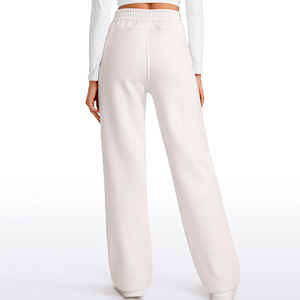 Pantalones de chándal holgados de algodón 100% hechos a medida de alta calidad para mujer logotipo impreso personalizado cintura elástica ajuste suelto Flare Joggers - Product Image 2