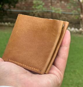 Anwar Brand Portefeuille en cuir de vache court fait à la main Style tendance avec fermeture ouverte Fonction antivol - Product Image 5