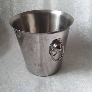 Seau à glace classique en acier inoxydable avec poignée, capacité de 3 L, portable et durable pour refroidir les boissons - Bac à boissons personnalisable pour - Product Image 2