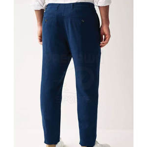 Hot Sale Customized Logo Streetwear <b>Men's</b> <b>Trousers</b> Breathable Straight Mid <b>Waist</b> Casual Lightweight Polyester/Cotton New Fashion - Product Image 3