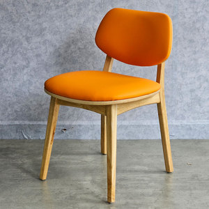 GCF169 Restaurant Furniture PLC <b>Chair</b> <b>with</b> Rubber Wood Frame and PU Leather Upholstery - Product Image 2