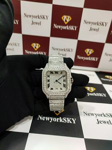 Premium Quality VVS Clarity Moissanite Diamond <b>Iced</b> <b>Out</b> Analog Diamond Studded Waterproof <b>Watch</b> Available for Global Buyers - Product Image 2