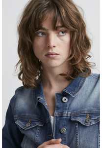 Veste en jean OEM pour femmes Bleu Denim au design unique Poches de poitrine et fermeture à boutons Conçu pour les femmes en toutes saisons Confort - Product Image 4