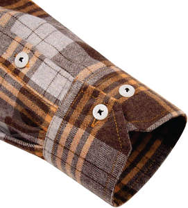 Chemise en flanelle décontractée pour homme, élégante pour l'été, manches longues, coupe classique, respirante, de haute qualité, durable, matière douce - Product Image 2