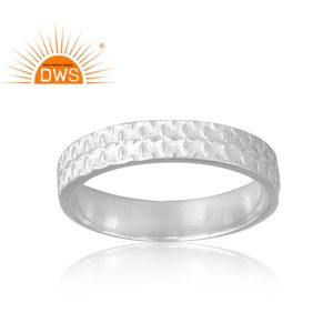 Anillo de banda de Plata de Ley 925 con diseño de tendencia para mujer, joyería personalizada para mujer, regalo para ella - Product Image 1