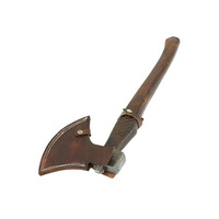 Hache Tomahawk en acier inoxydable industriel de qualité supérieure avec manche en bois pour la chasse, le camping, la coupe du bois - Outil d'aventure en plein air fait à la main
