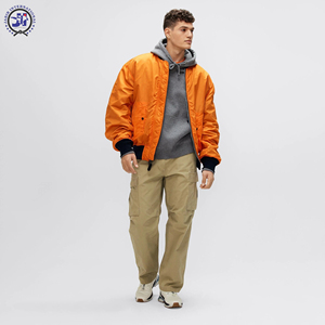 OEM ODM chaqueta bomber de hombre de peso ligero de alta calidad de talla grande 2024 logotipo personalizado impresión XXS cierre de cremallera abrigo de cuero al por mayor - Product Image 5