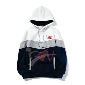 เสื้อฮู้ดดี้พิมพ์ลายโลโก้คุณภาพสูงแบบกำหนดเองสำหรับผู้ชาย ตัดเย็บสามสี สวมใส่สบาย ไซส์ใหญ่ ผ้าฝ้าย 100% กันน้ำสำหรับฤดูหนาว - Product Image 6