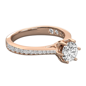 Anillo Solitario de Oro de 9K para Mujer con Diamante Cultivado en Laboratorio - Product Image 2