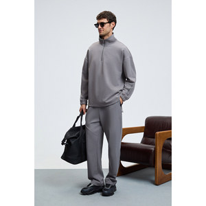 Sweat-shirt à col montant imprimé à demi-zip pour homme GRIMELANGE EDISON - Product Image 2