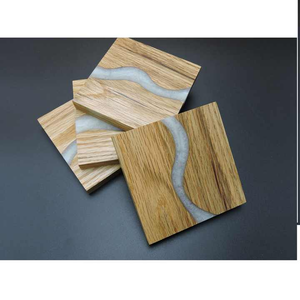 High Durability <b>Clear</b> Finish Handmade <b>Resin</b> Coaster Set with Heat Resistant Square Table Protector for Home Hotel & Office Use - Product Image 2