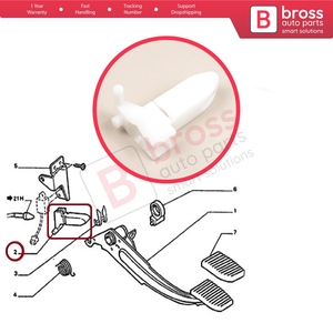 Soporte de extremo de cable de acoplamiento de pedal de embrague BSP651 para 405 I II 15B 15 15E 4B 4E 1987-1999 212817 - Product Image 5