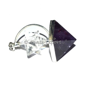 จี้คริสตัลเมอร์คะบาสตาร์ทำจากเงินพร้อมจี้หินอัญมณีบำบัด - Product Image 6