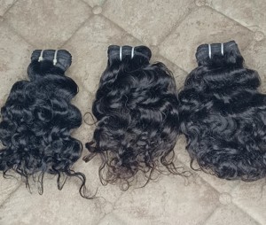 <b>12</b> Inch Curly Indian Remy Human Hair Extensions Grade Hair Weaving - Product Image 1