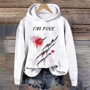 Ventes en gros de sweats à capuche tendance de haute qualité avec imprimé Halloween, style preppy, style hip-hop, design streetwear, sweats à capuche pour hommes - Product Image 3