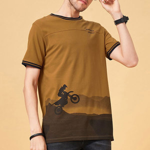 เสื้อยืดผู้ชายแขนครึ่งระบายเสื้อยืดลำลองสำหรับผู้ชายเสื้อยืดคุณภาพสูงออกแบบได้เอง - Product Image 1